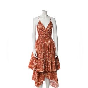 Johanna Ortiz Floral Print Long A-Line Dress